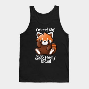 Shy red panda Tank Top